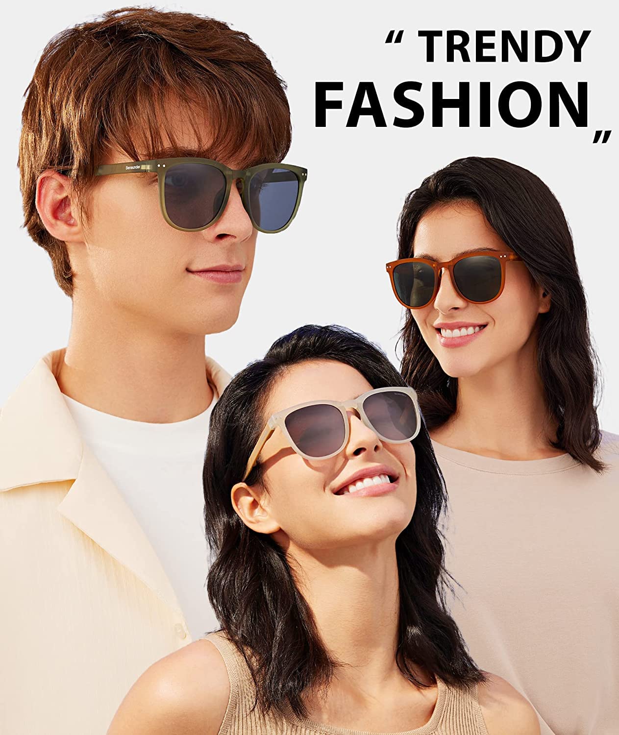 BENEUNDER Polarized Sunglasses for Men Women, Ultra Lightweight Folding Sunglasses with Organizer - Image 3